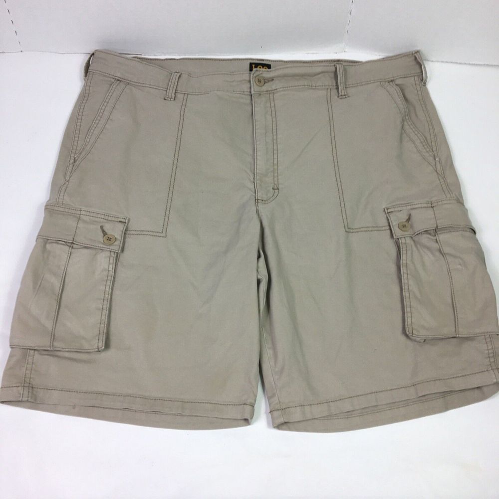 Lee Men's Cargo Shorts Khaki beige outdoors hiking camping casual‎ Size 44